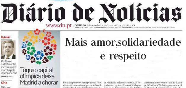 Mais amor,solidariedade e respeito 