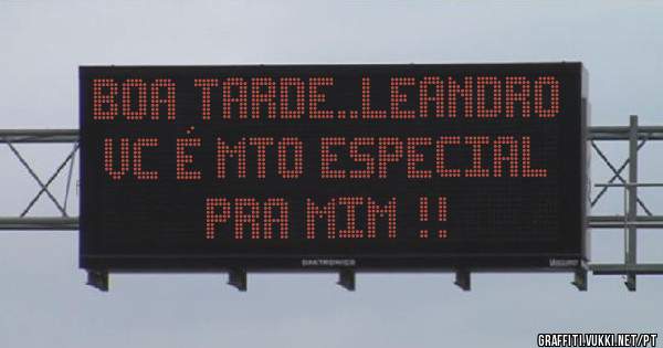 Boa tarde..leandro
Vc é mto especial pra mim !!
