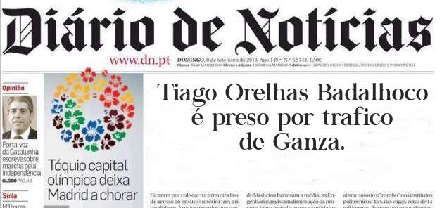 Tiago Orelhas Badalhoco é preso por trafico de Ganza.