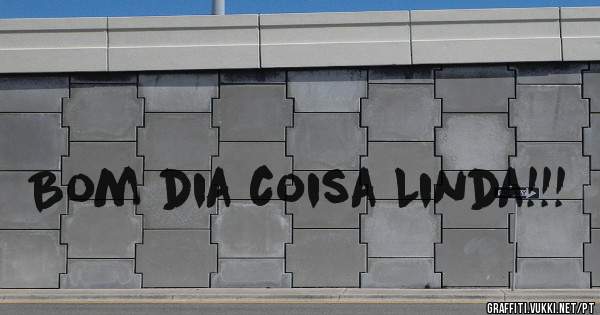 Bom dia coisa Linda!!!