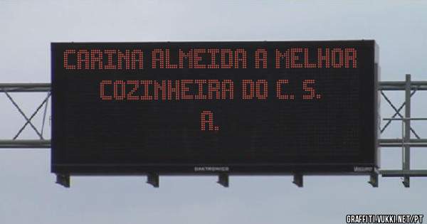CARINA ALMEIDA A MELHOR COZINHEIRA DO C. S. A.