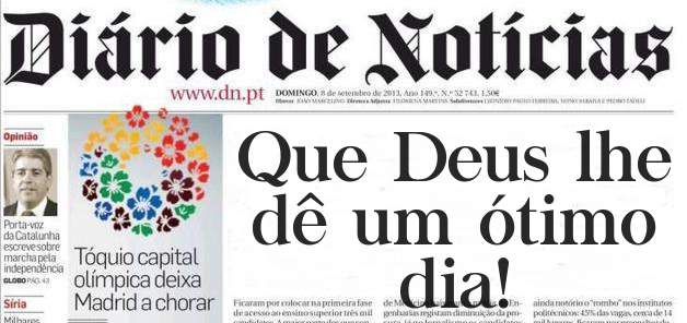 Que Deus lhe dê um ótimo dia!