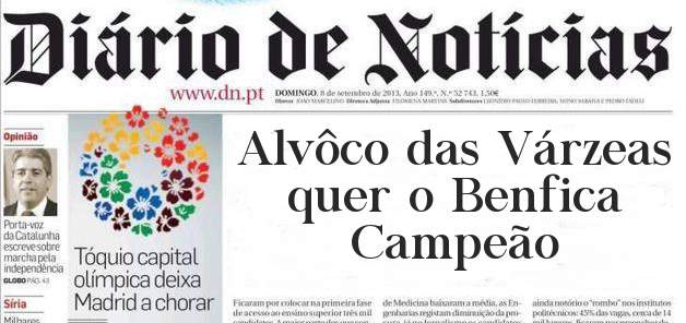 Alvôco das Várzeas quer o Benfica Campeão