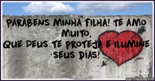 Parabens minha filha! Te amo muito, 
Que Deus te proteja e ilumine seus días! 