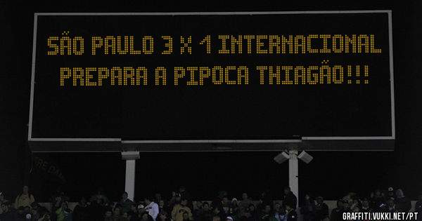 São Paulo 3 x 1 Internacional
Prepara a pipoca Thiagão!!!