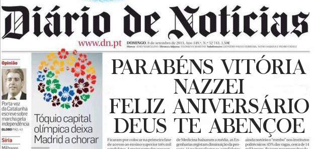 PARABÉNS VITÓRIA NAZZEI
FELIZ ANIVERSÁRIO
DEUS TE ABENÇOE