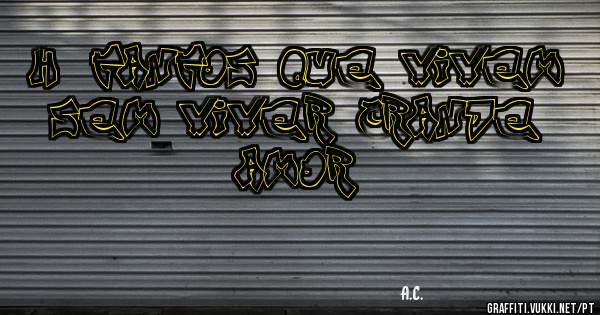 HÁ TANTOS QUE VIVEM SEM VIVER GRANDE AMOR!