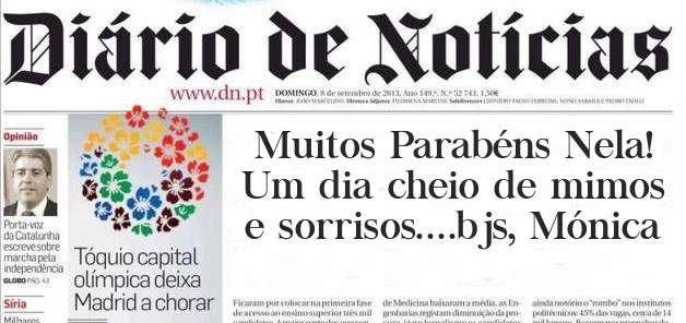 Muitos Parabéns Nela! Um dia cheio de mimos e sorrisos....bjs, Mónica