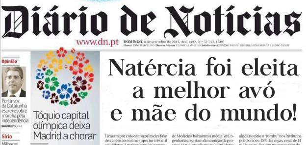 Natércia foi eleita a melhor avó e mãe do mundo!
