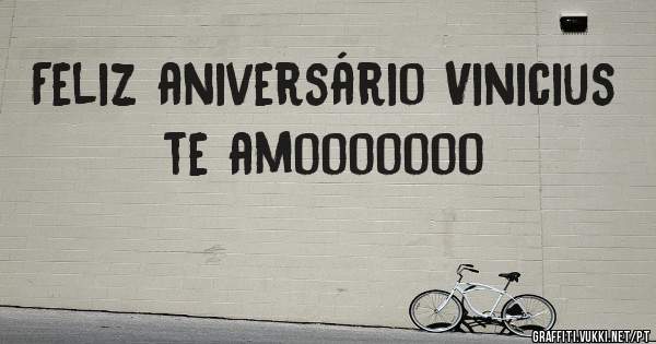 Feliz aniversário Vinicius te amooooooo