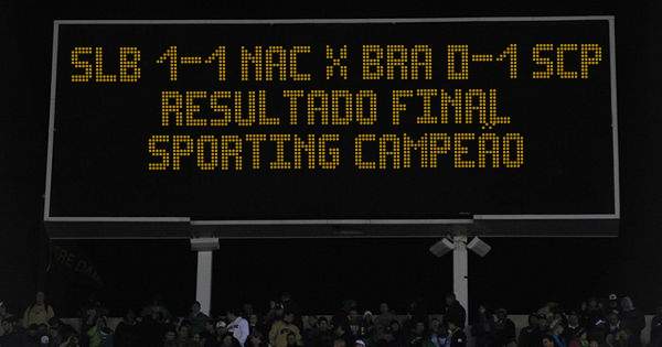 SLB 1-1 NAC x BRA 0-1 SCP
Resultado Final
SPORTING CAMPEÃO