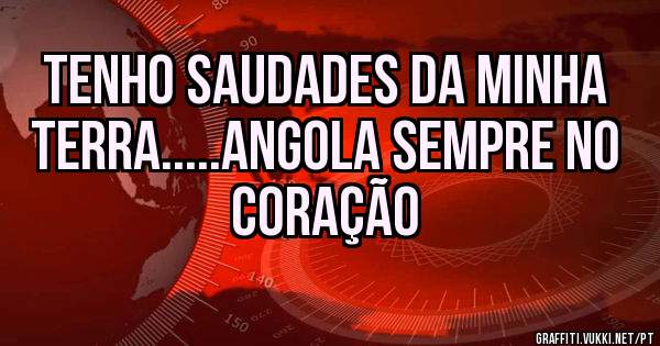 TENHO SAUDADES DA MINHA TERRA.....ANGOLA SEMPRE NO CORAÇÃO