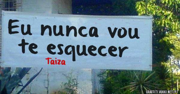 Eu nunca vou te esquecer

