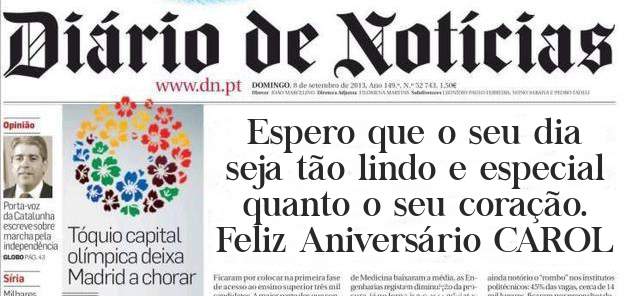 Espero que o seu dia seja tão lindo e especial quanto o seu coração. Feliz Aniversário CAROL 