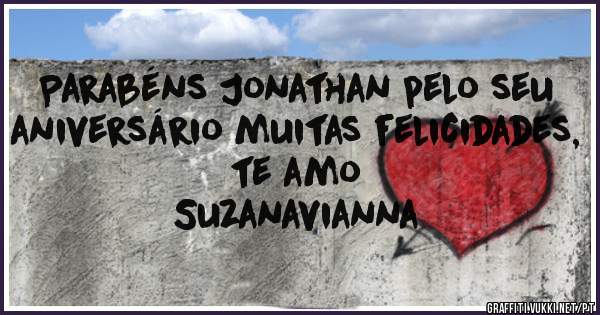 Parabéns Jonathan pelo seu aniversário muitas felicidades, te amo
Suzanavianna
