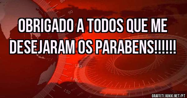 OBRIGADO A TODOS QUE ME DESEJARAM OS PARABENS!!!!!!