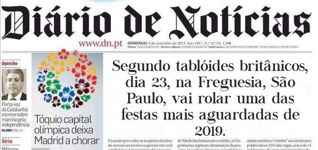 Segundo tablóides britânicos, dia 23, na Freguesia, São Paulo, vai rolar uma das festas mais aguardadas de 2019.