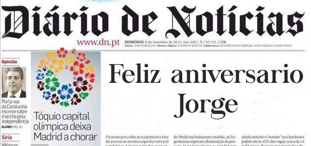 Feliz aniversario Jorge 