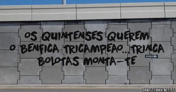 OS QUINTENSES QUEREM O BENFICA TRICAMPEAO...TRINCA BOLOTAS MONTA-TE