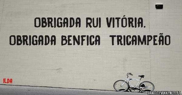 Obrigada Rui Vitória. 
Obrigada Benfica  Tricampeão 