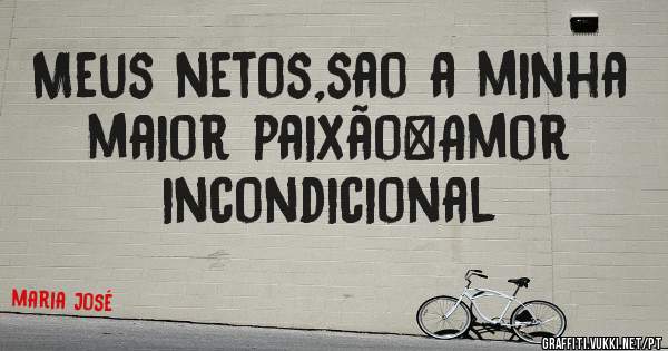 Meus netos,sao a minha maior paixão=Amor incondicional 
