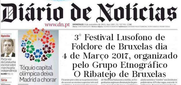  3° Festival Lusofono de Folclore de Bruxelas dia 4 de Março 2017, organizado pelo Grupo Etnográfico O Ribatejo de Bruxelas