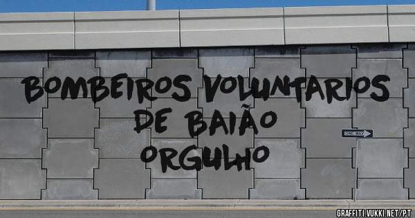 BOMBEIROS VOLUNTARIOS DE BAIÃO
                      ORGULHO