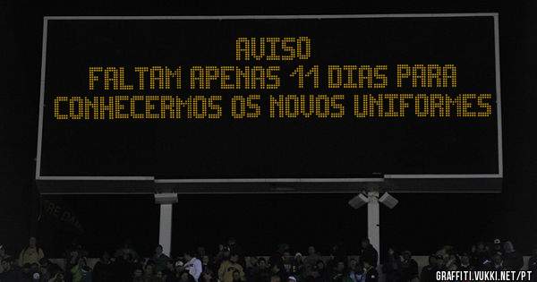 AVISO
FALTAM APENAS 11 DIAS PARA 
CONHECERMOS OS NOVOS UNIFORMES