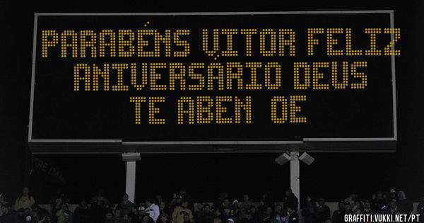 Parabéns Vitor feliz aniversário Deus te abençoe 