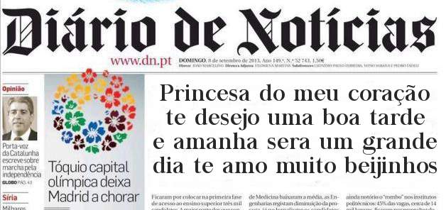 Princesa do meu coração te desejo uma boa tarde e amanha sera um grande dia te amo muito beijinhos 