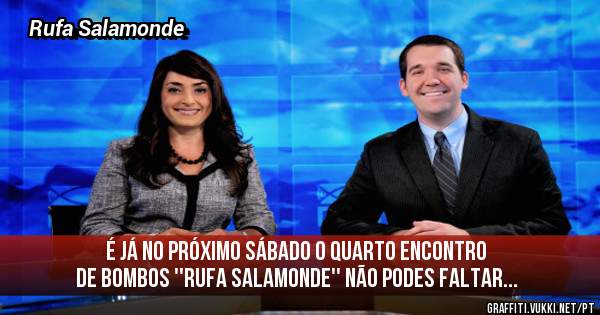 É já no próximo sábado o quarto encontro de bombos ''Rufa Salamonde'' não podes faltar... 