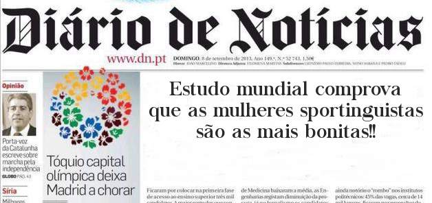 Estudo mundial comprova que as mulheres sportinguistas são as mais bonitas!!