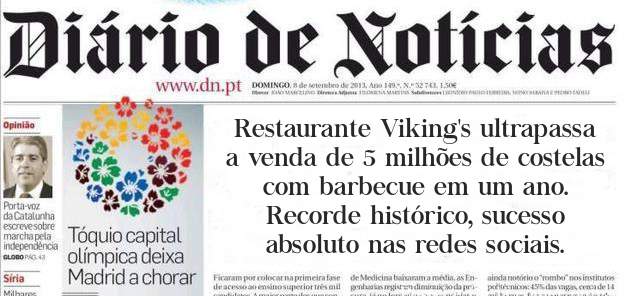 Restaurante Viking's ultrapassa a venda de 5 milhões de costelas com barbecue em um ano. Recorde histórico, sucesso absoluto nas redes sociais.