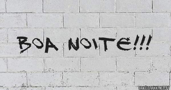 Boa noite!!!