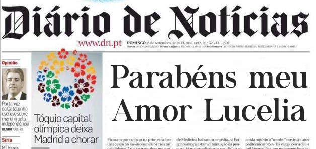 Parabéns meu Amor Lucelia