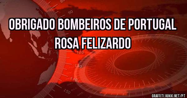 Obrigado Bombeiros de Portugal          Rosa Felizardo