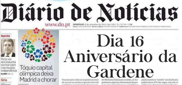 Dia 16
Aniversário da
Gardene
