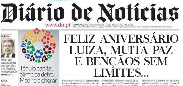 FELIZ ANIVERSÁRIO LUIZA, MUITA PAZ E BENÇÃOS SEM LIMITES...