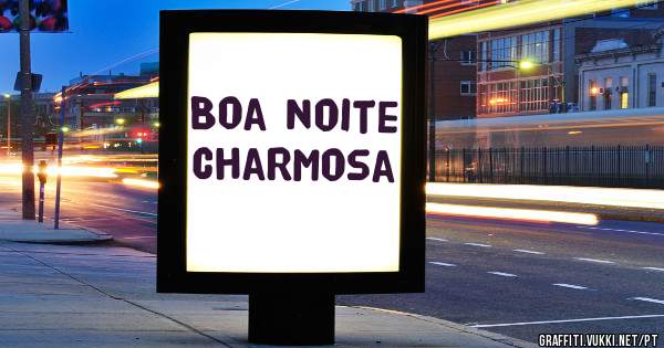 Boa noite charmosa 