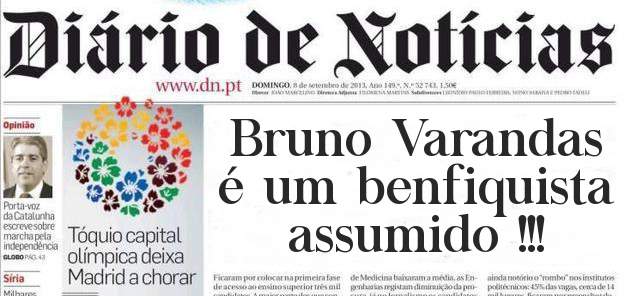 Bruno Varandas é um benfiquista assumido !!!