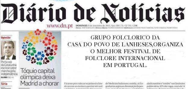 GRUPO FOLCLORICO DA CASA DO POVO DE LANHESES,ORGANIZA O MELHOR FESTIVAL DE FOLCLORE INTERNACIONAL  EM PORTUGAL.