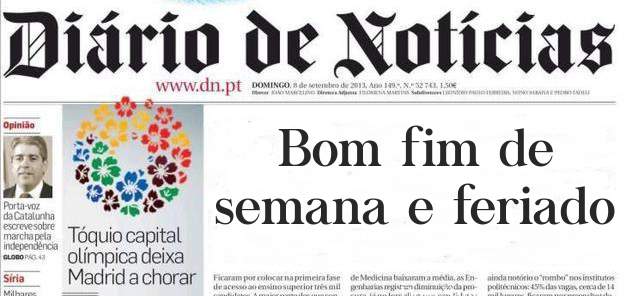 Bom fim de 
semana e feriado 