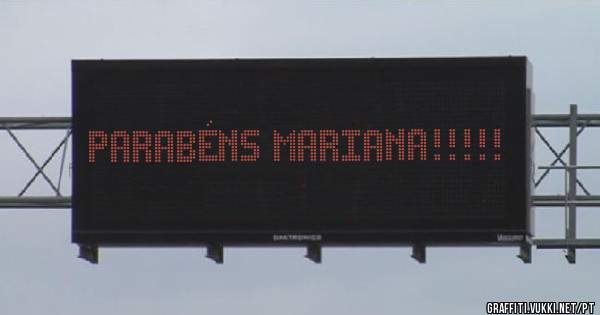 Parabéns Mariana!!!!!