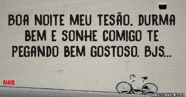 Boa noite meu tesão, durma bem e sonhe comigo te pegando bem gostoso. Bjs...