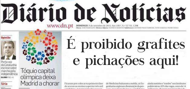 É proibido grafites e pichações aqui!