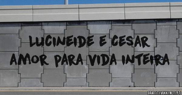 Lucineide e Cesar amor para vida inteira 