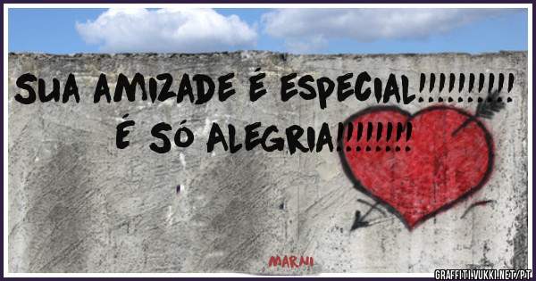 Sua amizade é especial!!!!!!!!!!
É Só Alegria!!!!!!!!