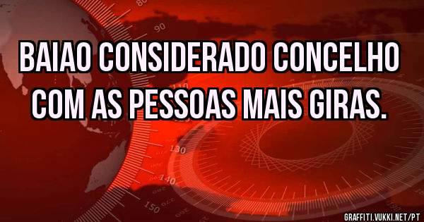 Baiao considerado concelho com as pessoas mais giras.