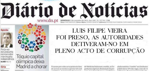 LUIS FILIPE VIEIRA FOI PRESO, AS AUTORIDADES DETIVERAM-NO EM PLENO ACTO DE CORRUPÇÃO