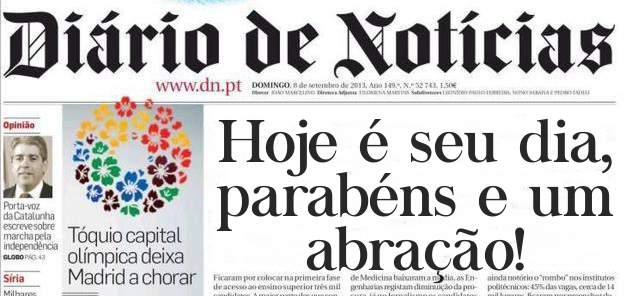 Hoje é seu dia, parabéns e um abração!